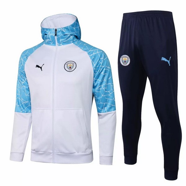 Chaqueta Con Capucha Manchester City 2021-2022 Azul Blanco